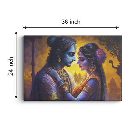 Lord Radha Krishna Canvas wall painting