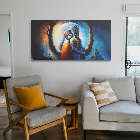 Lord Radha Krishna Canvas wall painting
