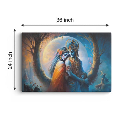Lord Radha Krishna Canvas wall painting