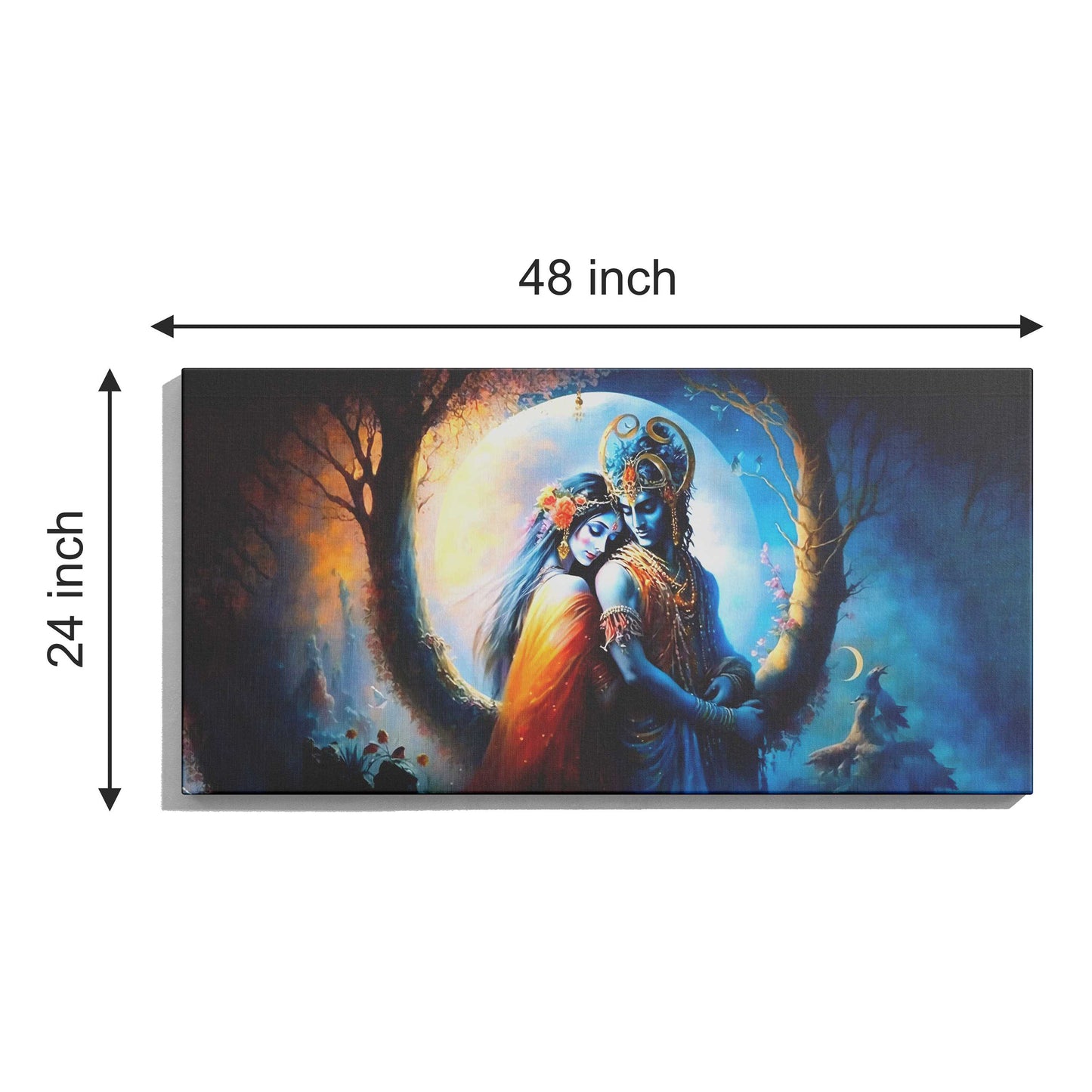 Lord Radha Krishna Canvas wall painting