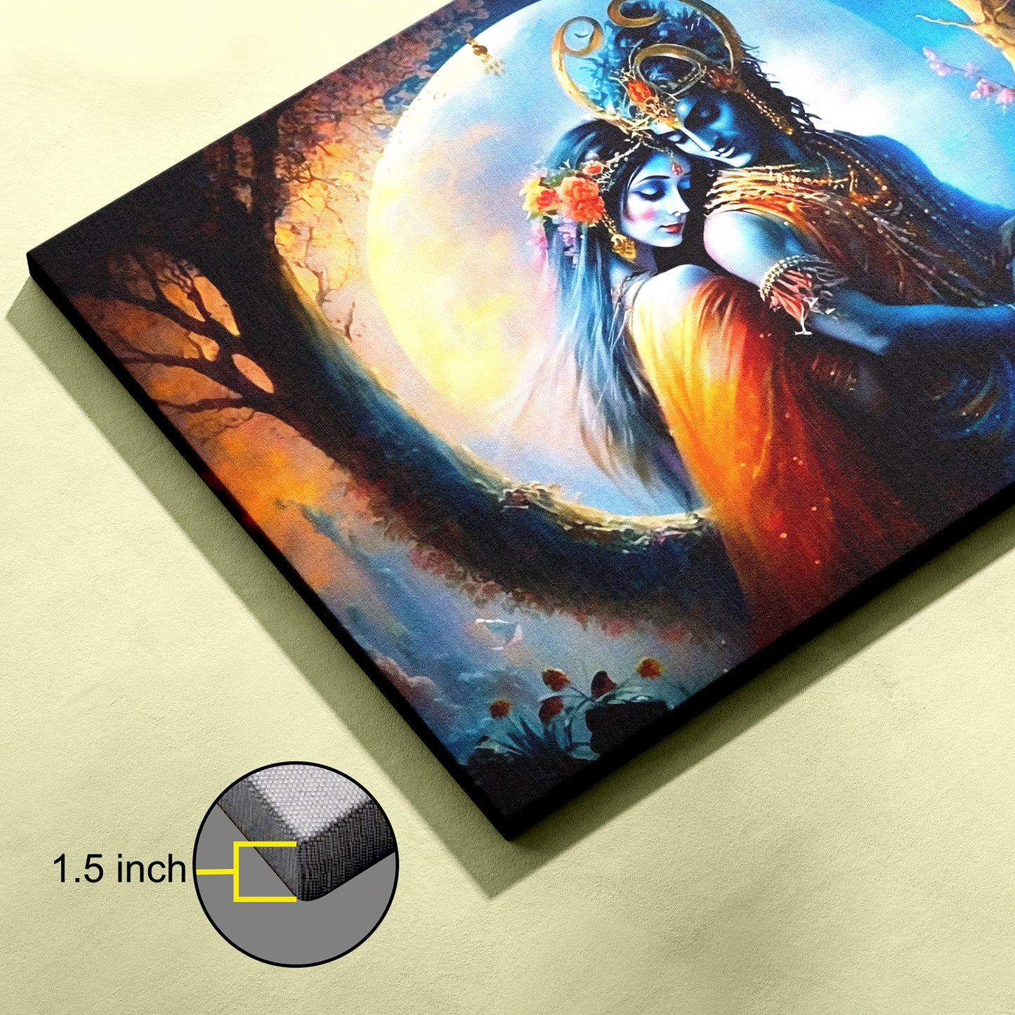 Lord Radha Krishna Canvas wall painting