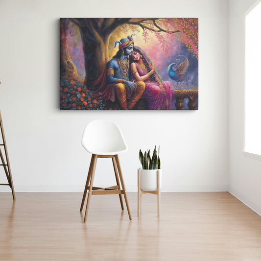 Lord Radha Krishna Canvas wall painting