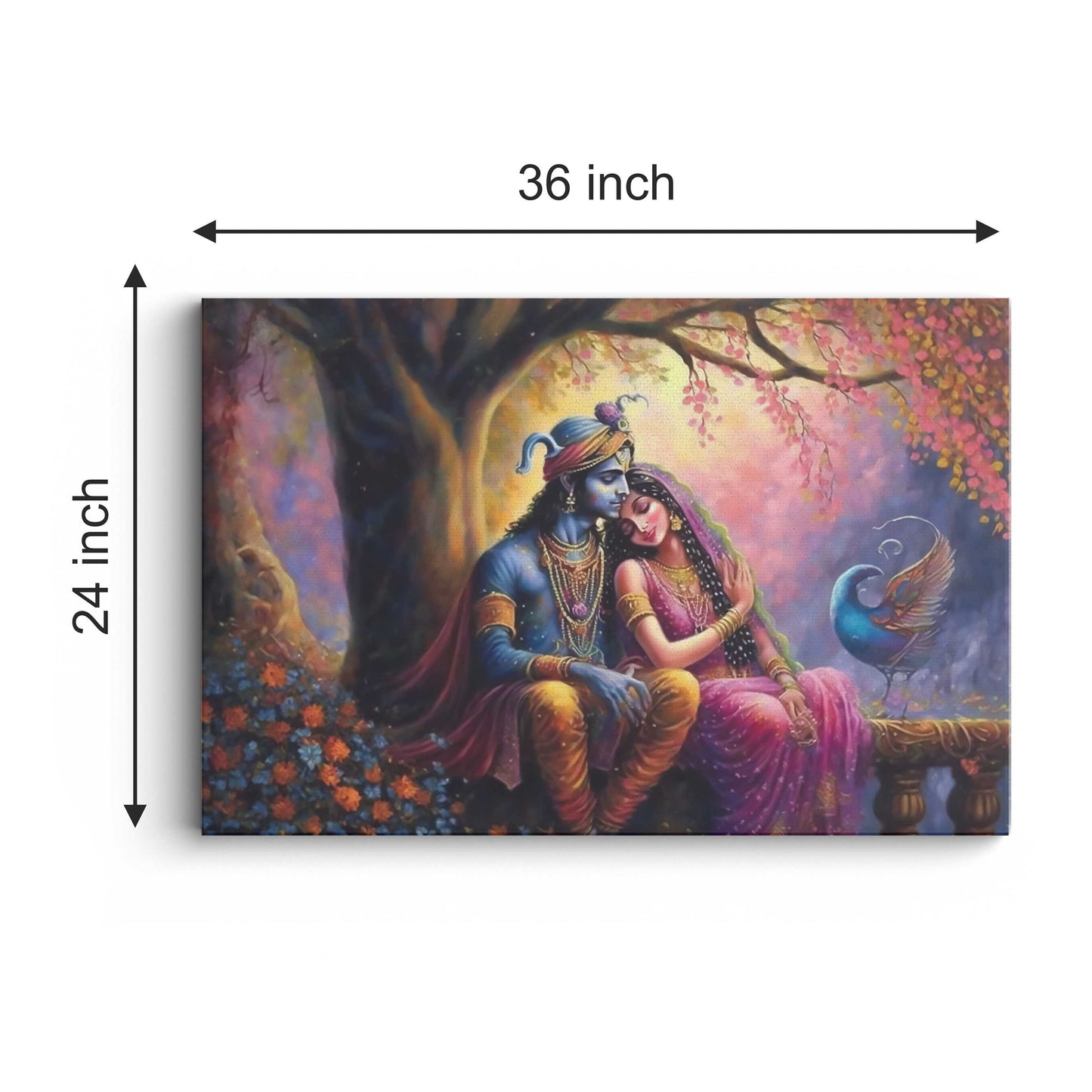 Lord Radha Krishna Canvas wall painting