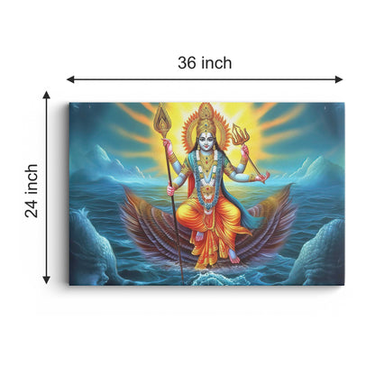 Lord Vishnu Canvas wall painting