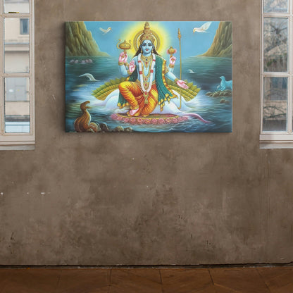 Lord Vishnu Canvas wall painting