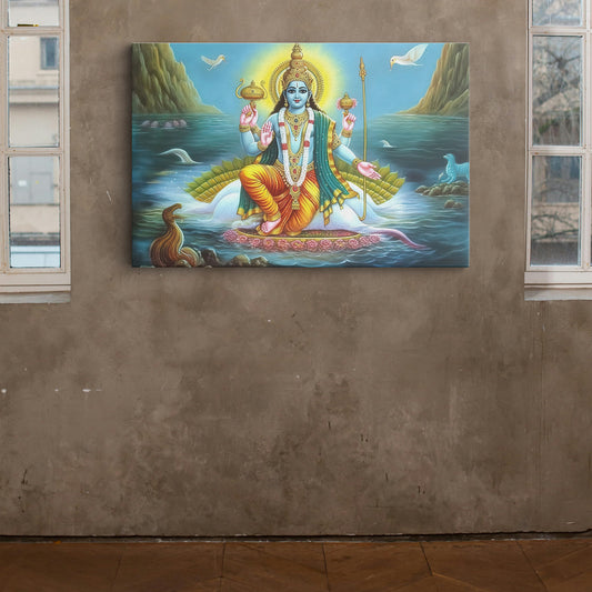 Lord Vishnu Canvas wall painting