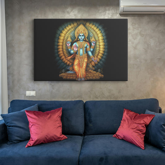Lord Vishnu Canvas wall painting