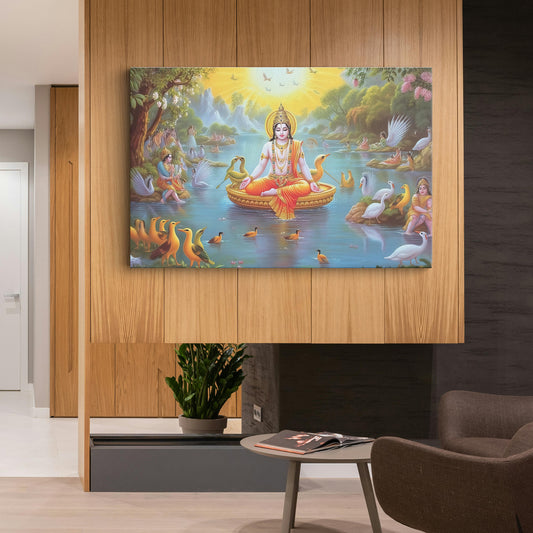 Lord Vishnu Canvas wall painting