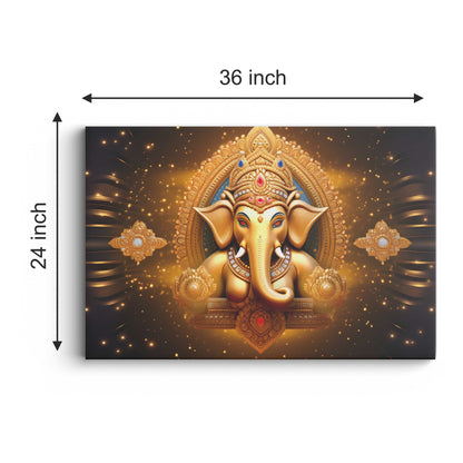 Lord Ganesh Canvas wall painting