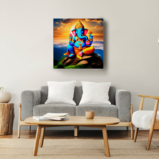 Lord Ganesha Canvas Wall Painting