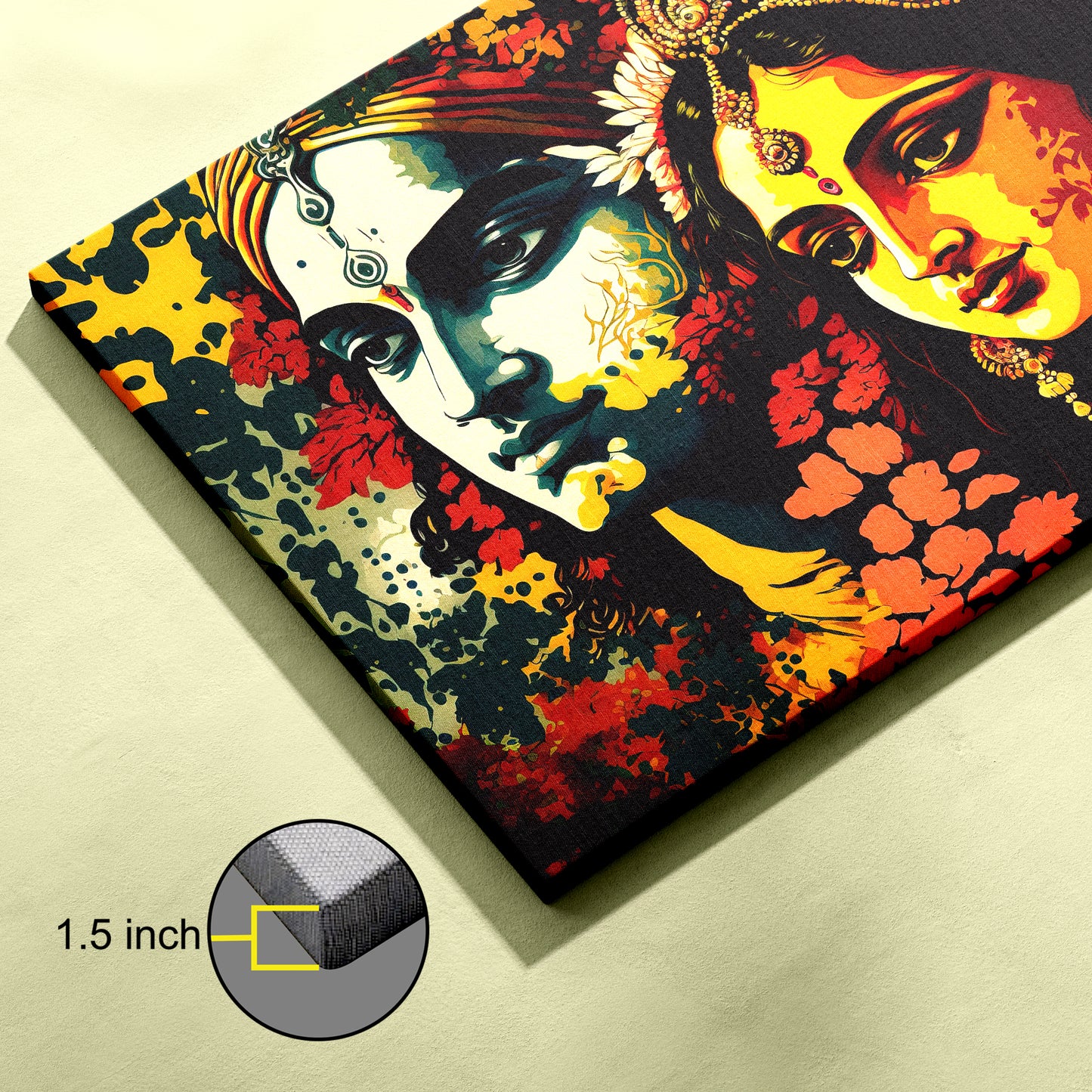 Lord Radha Krishna Canvas wall painting