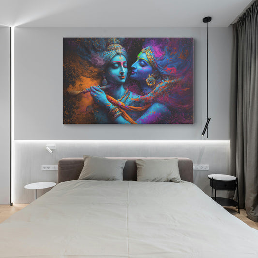 Lord Radha Krishna Canvas wall painting