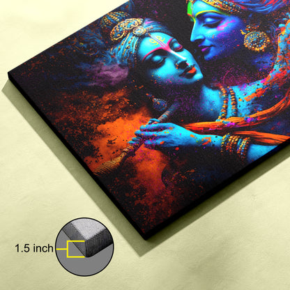 Lord Radha Krishna Canvas wall painting