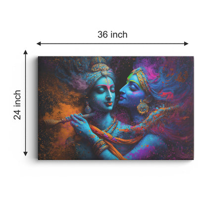 Lord Radha Krishna Canvas wall painting