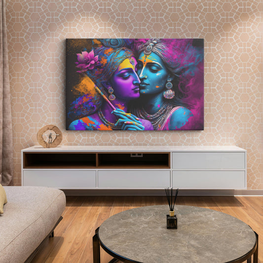 Lord Radha Krishna Canvas wall painting
