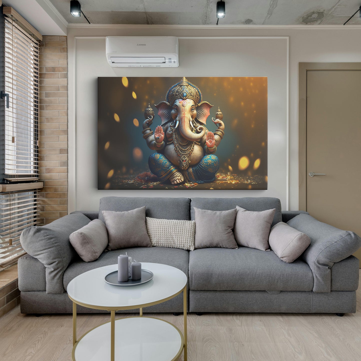 Lord Ganesh Canvas wall painting