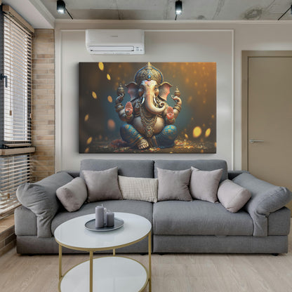 Lord Ganesh Canvas wall painting
