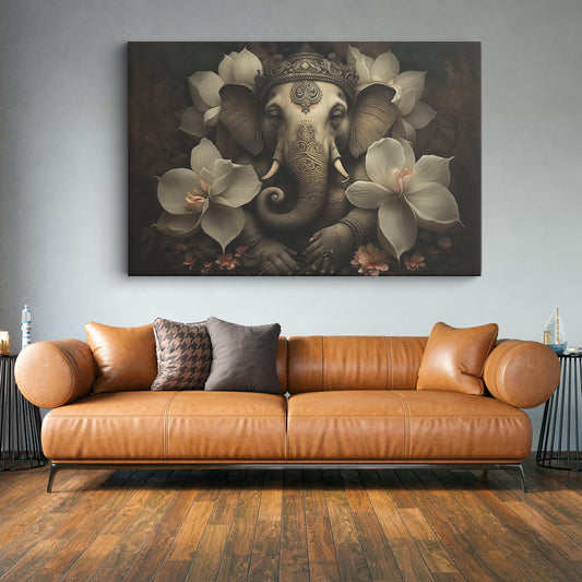 Lord Ganesh Canvas wall painting