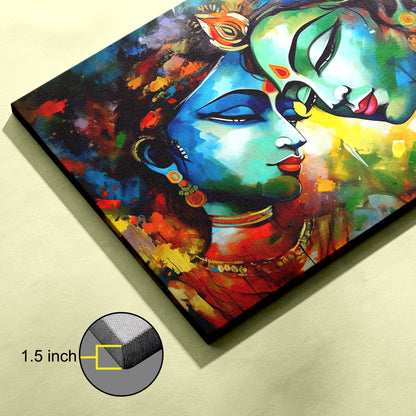 Lord Radha Krishna Canvas wall painting