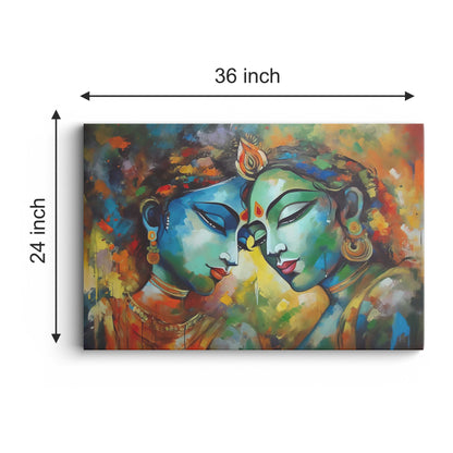 Lord Radha Krishna Canvas wall painting