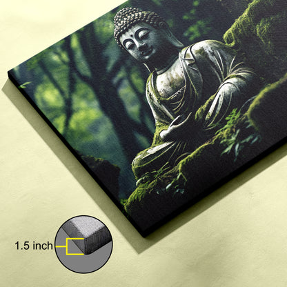 Lord Gautam Buddha Floating Canvas Religious Wall Painting