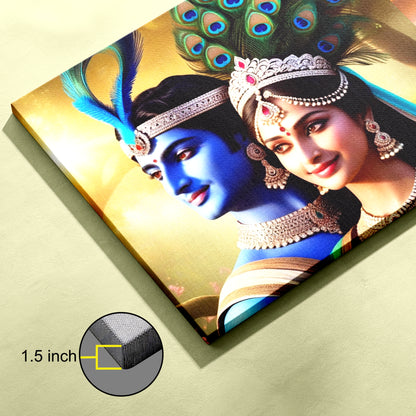 Lord Radha Krishna Big Canvas Wall Painting